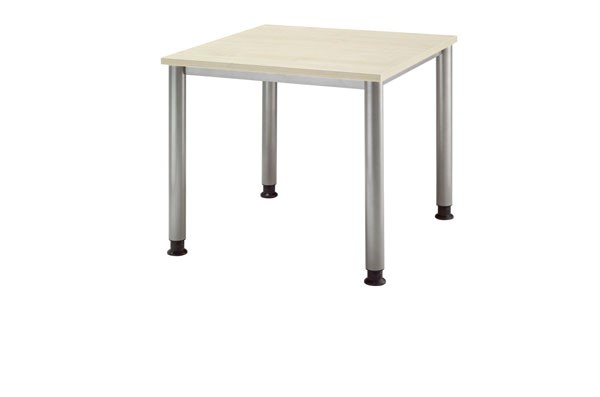 Schreibtisch gerade 80 cm, Tischfüße in Graualuminium