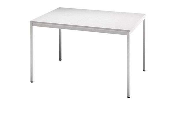 Konferenztisch gerade 120 cm, Gestell in Grau oder Schwarz